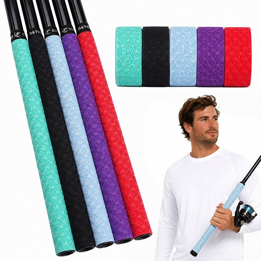 Badminton Racket Carbon - 2 メートルバドミントンハンドルラップテープ PU 滑り止めテニスラケットグリップテープエンボス加工汗吸収ラケットグリップ汗止めバンド