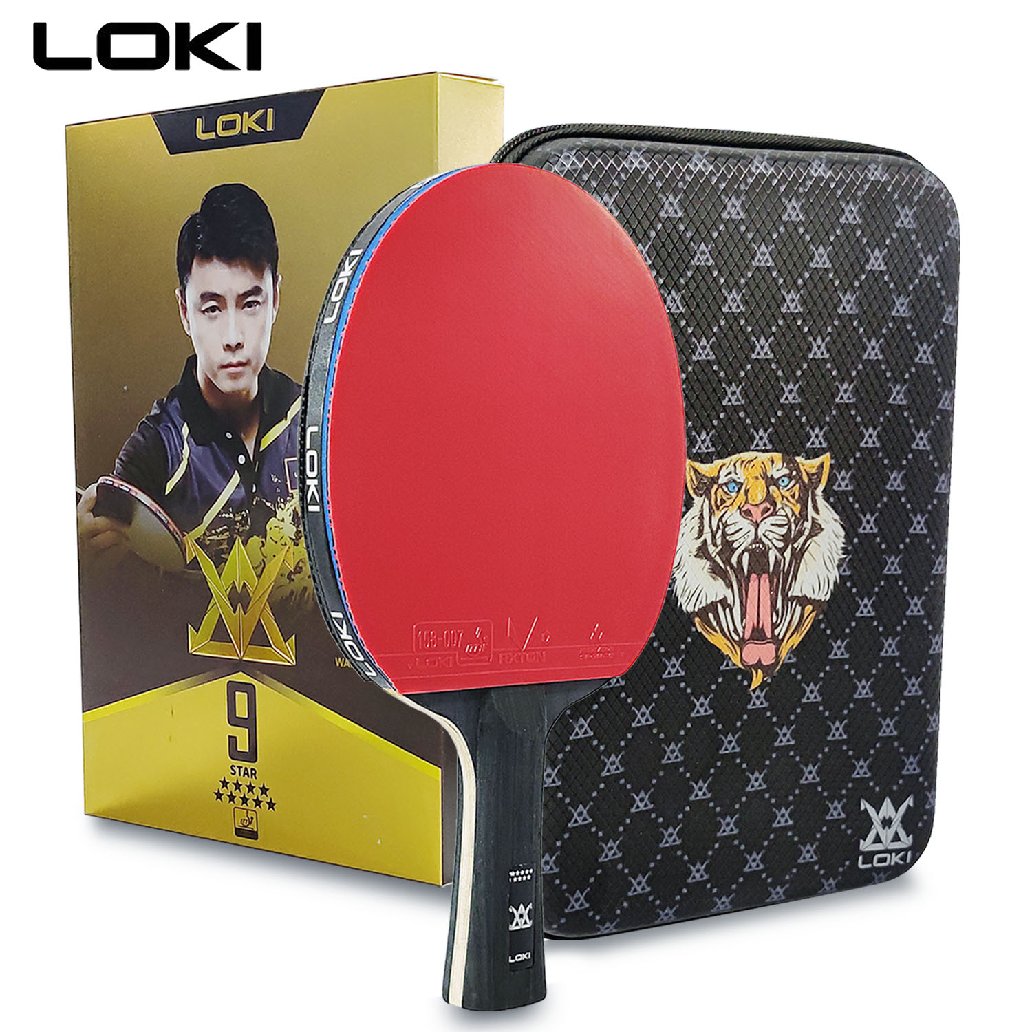 Badminton Racket Carbon - LOKI 9 スター卓球ラケットプロフェッショナル 5+2 カーボンピンポンパドル 6/7/8/9