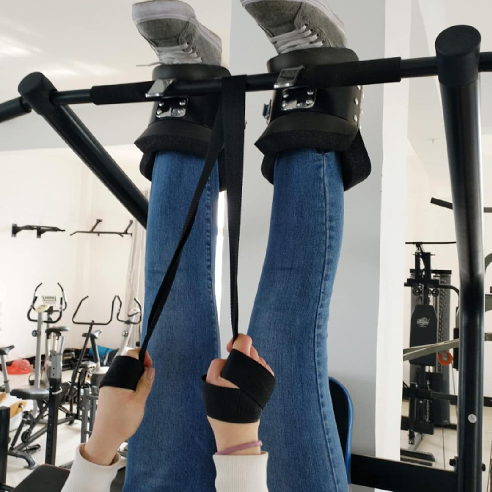 Sports Equipment Companies - 1ペア吊り下げ式プルアップブーツ ホームジム用 反転防止ブーツ 筋力トレーニング用反転器具 フィットネス ネックバック用