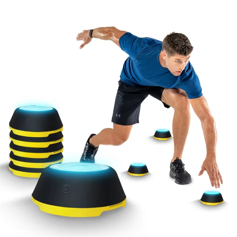 Sports Equipment App - バスケットボール、サッカー、ボクシングなどのスポーツ用フラッシュリフレックスフィット機器、スピードアジリティランプ反応トレーニングライト、6灯+アプリ対応、低MOQ