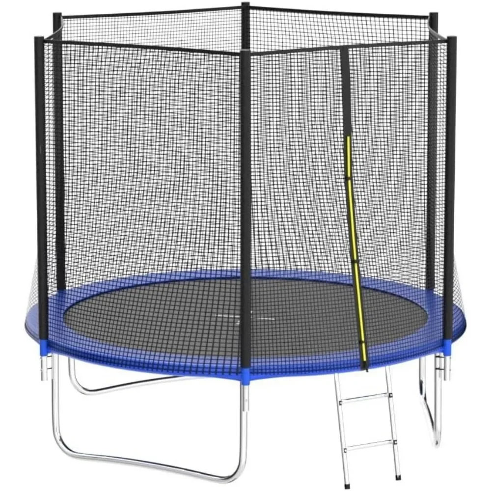 Trampoline Spring Cover - 14フィート/15フィートのトランポリン、安全ネット付き、屋外用トランポリン、バスケットボールスタンド付き、頑丈なジャンプマットとスプリングカバーパッド