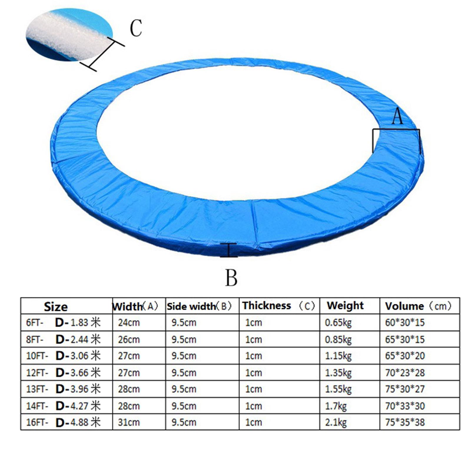 トランポリンパッドエッジカバー耐引裂性防水安全スプリングガー - Trampoline Spring Cover のレビューと価格