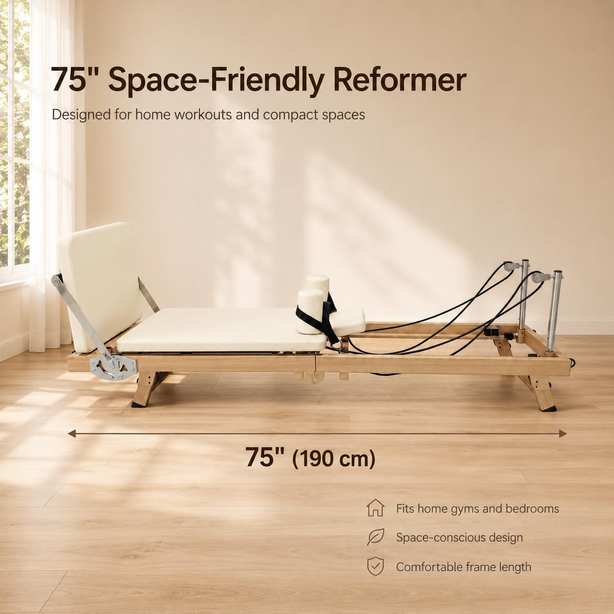 75インチ折りたたみ式ピラティスリフォーマーマシン、デュアル - Sports Equipment Near Me のレビューと価格